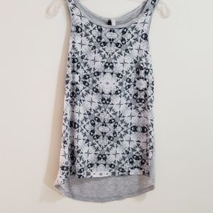 Kensie Tunic Tank Tee, grey/ Charcoal, Sz S
